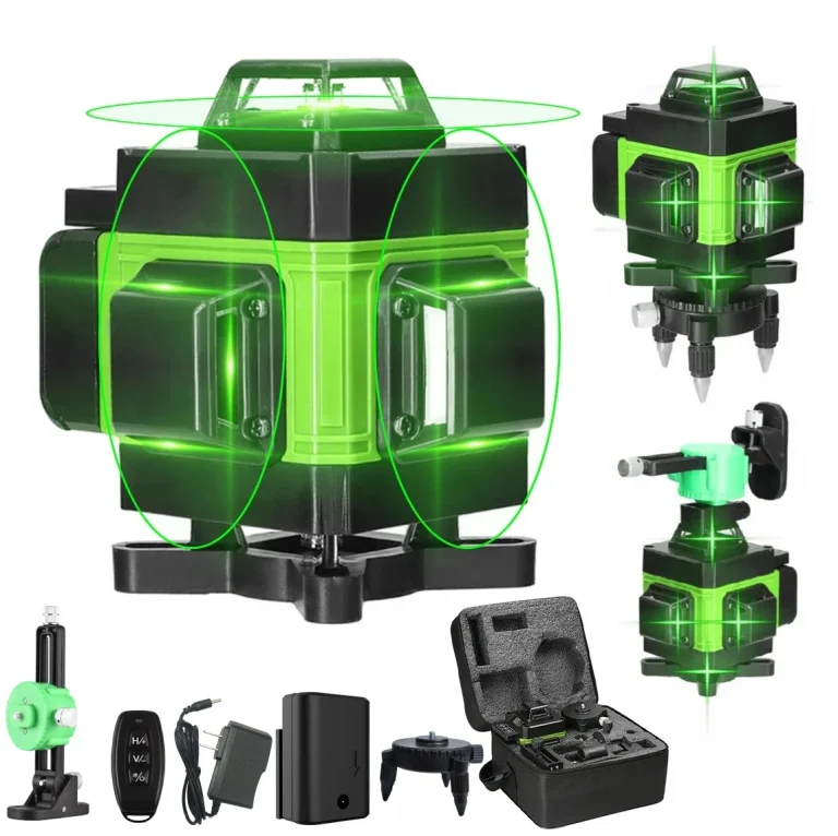 Snažan 3D zeleni laserski alat za precizno niveliranje – savršen za postavljanje pločica i zidnih dekoracija! – GRAĐEVINSKI ALAT